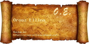 Orosz Ellina névjegykártya